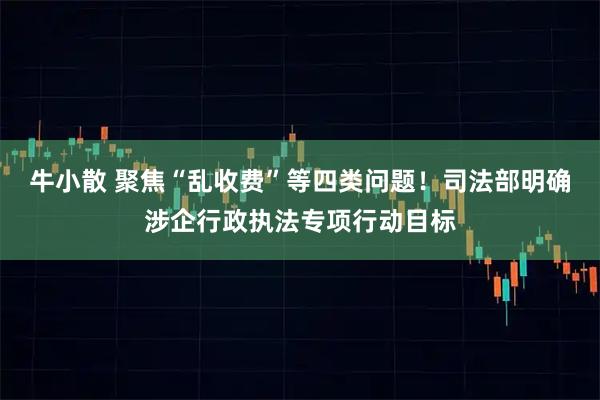 牛小散 聚焦“乱收费”等四类问题！司法部明确涉企行政执法专项行动目标